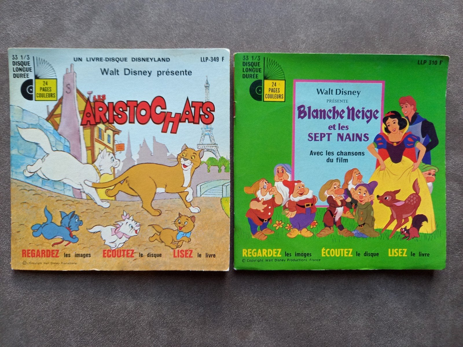 2 Disney singles + boekje (1969 - 1970), Verzamelen, Ophalen of Verzenden, Gebruikt, Overige typen