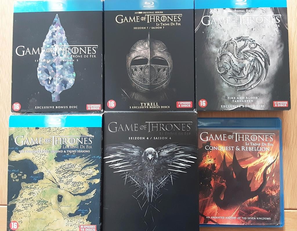 Game of Thrones Blu-ray Boxsets Seizoen 1-7 + Extras, Vanaf 16 jaar, Ophalen of Verzenden, Zo goed als nieuw, Fantasy