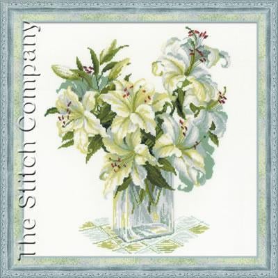 Borduurpakket Witte lelies ri1169, Geen, Geen, Nieuw, Ophalen of Verzenden