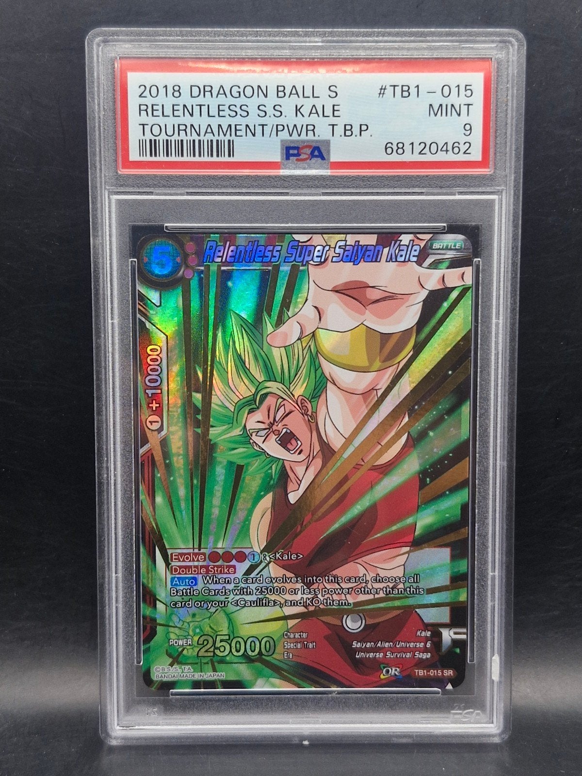 dragon ball z 2018 s.s kale tournament #tb1-015 PSA 9, Verzenden, Zo goed als nieuw, Losse kaart