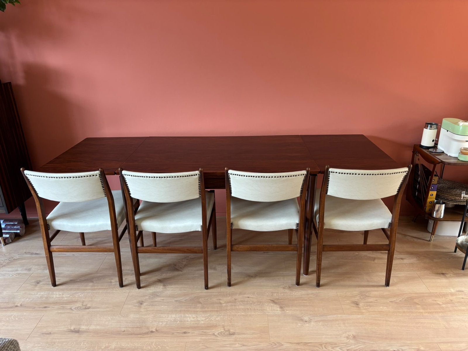 Set van 4 vintage eetkamerstoelen - Mid-century design, Antiek en Kunst, Ophalen of Verzenden