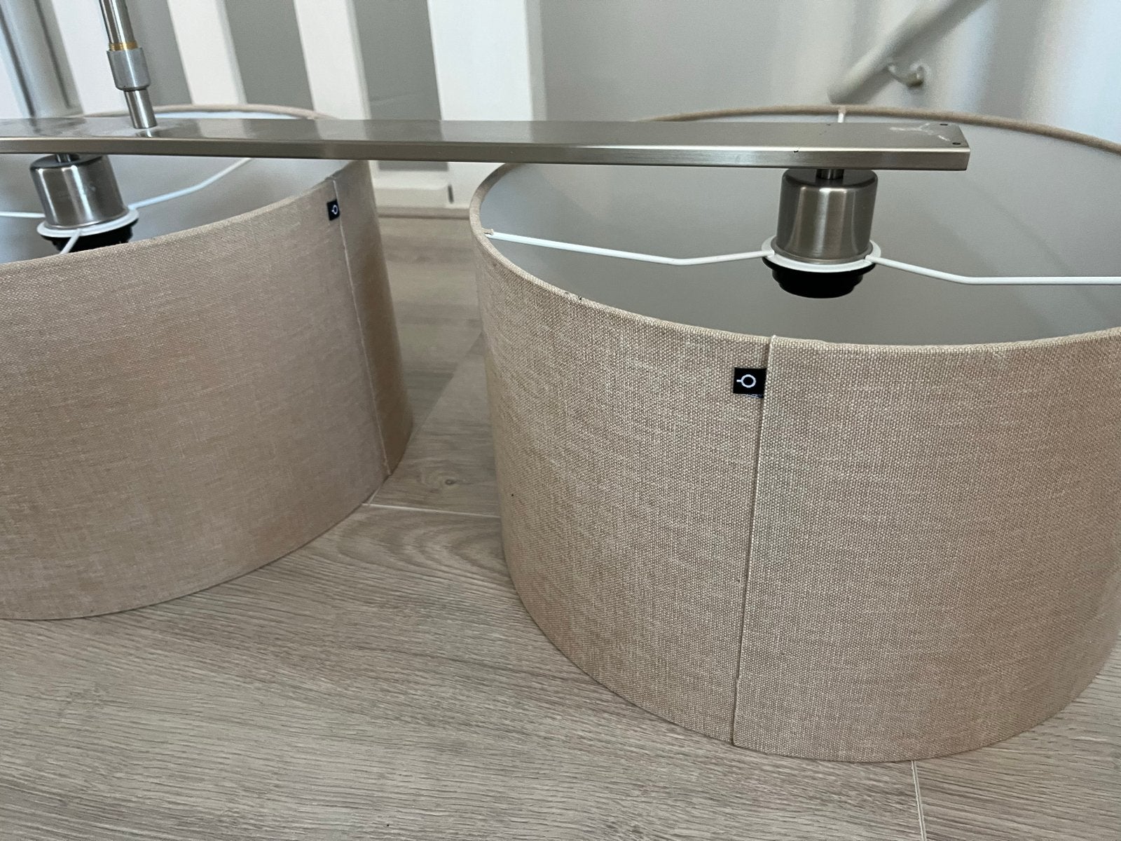 eetkamerlamp, 1.20m lang, goede staat, Huis en Inrichting, Lampen | Hanglampen, Ophalen, Gebruikt, Metaal