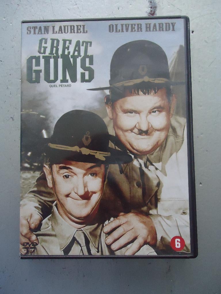laurek en hardy great guns, Alle leeftijden, Ophalen of Verzenden, Zo goed als nieuw, Komedie