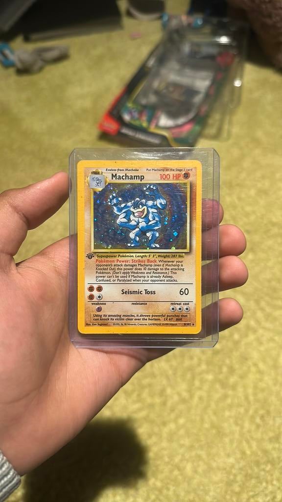 1st edition machamp, Hobby en Vrije tijd, Ophalen of Verzenden, Gebruikt, Losse kaart