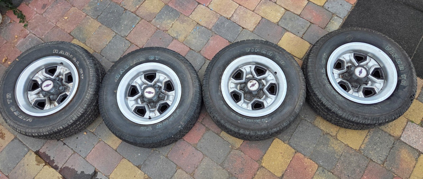14 inch GM velgen met banden Chevrolet kleine steek 5x120.6, Auto-onderdelen, Ophalen, 14 inch, Gebruikt, Velg(en)