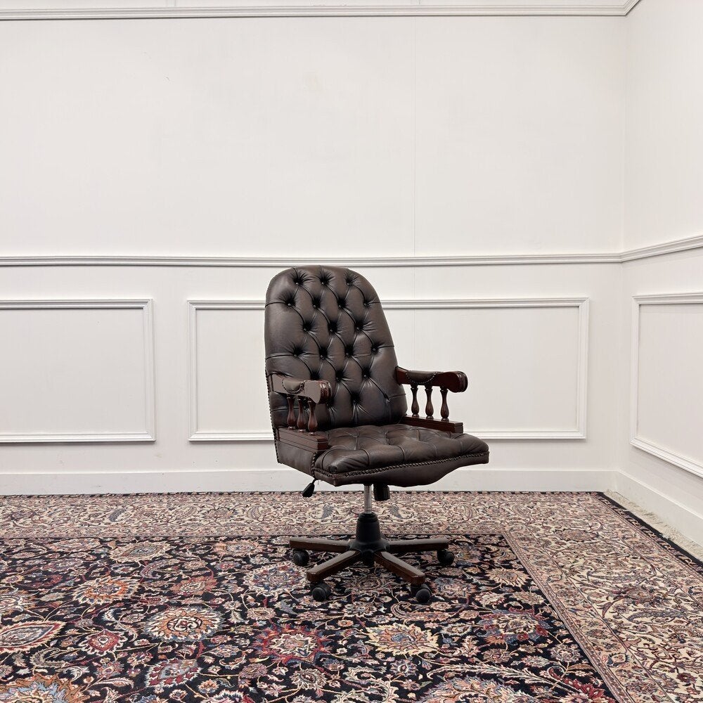 Klassiek Engels Chesterfield Bureaustoel, Ophalen of Verzenden