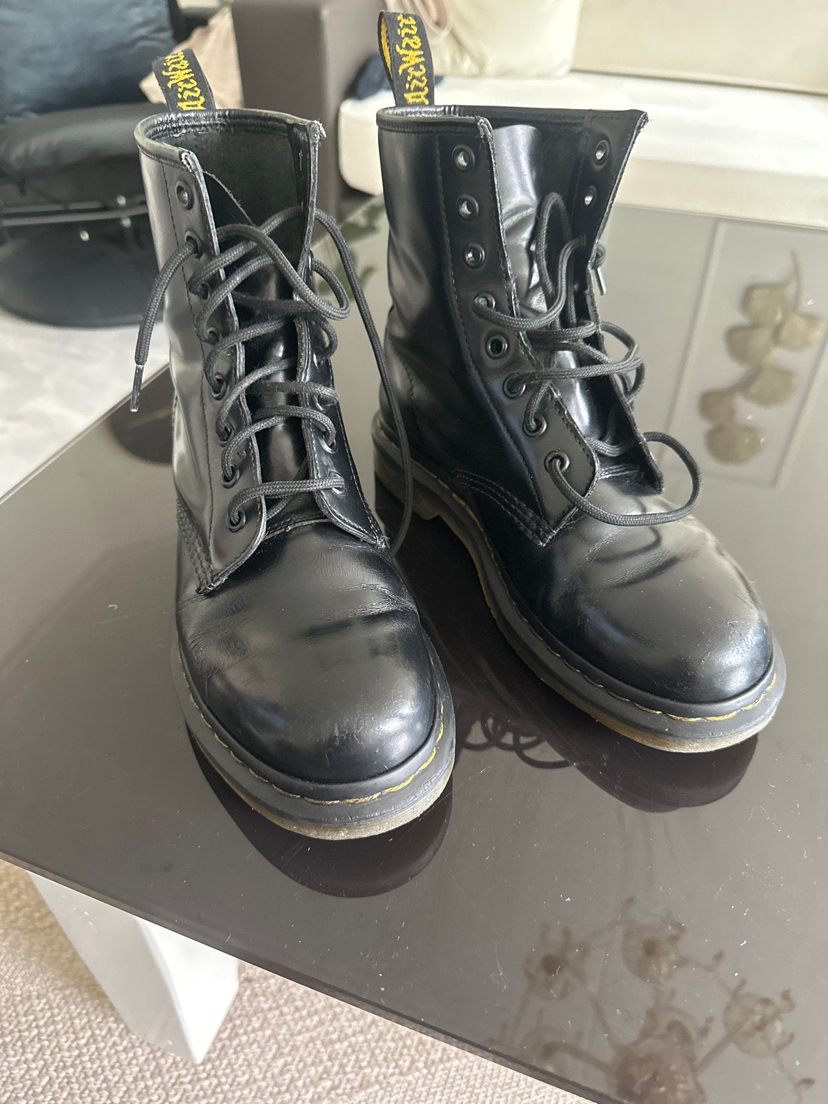 Dr. Martens 1460 Smooth Zwarte Leren Laarzen38, Ophalen of Verzenden, Gedragen, Zwart, Lage of Enkellaarzen