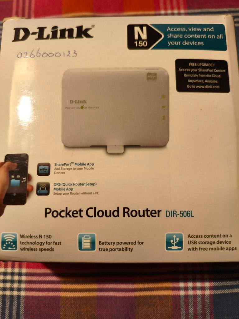 D-Link Pocket Cloud Router DIR-506L N150, Computers en Software, Ophalen of Verzenden, Nieuw, Router, D-Link