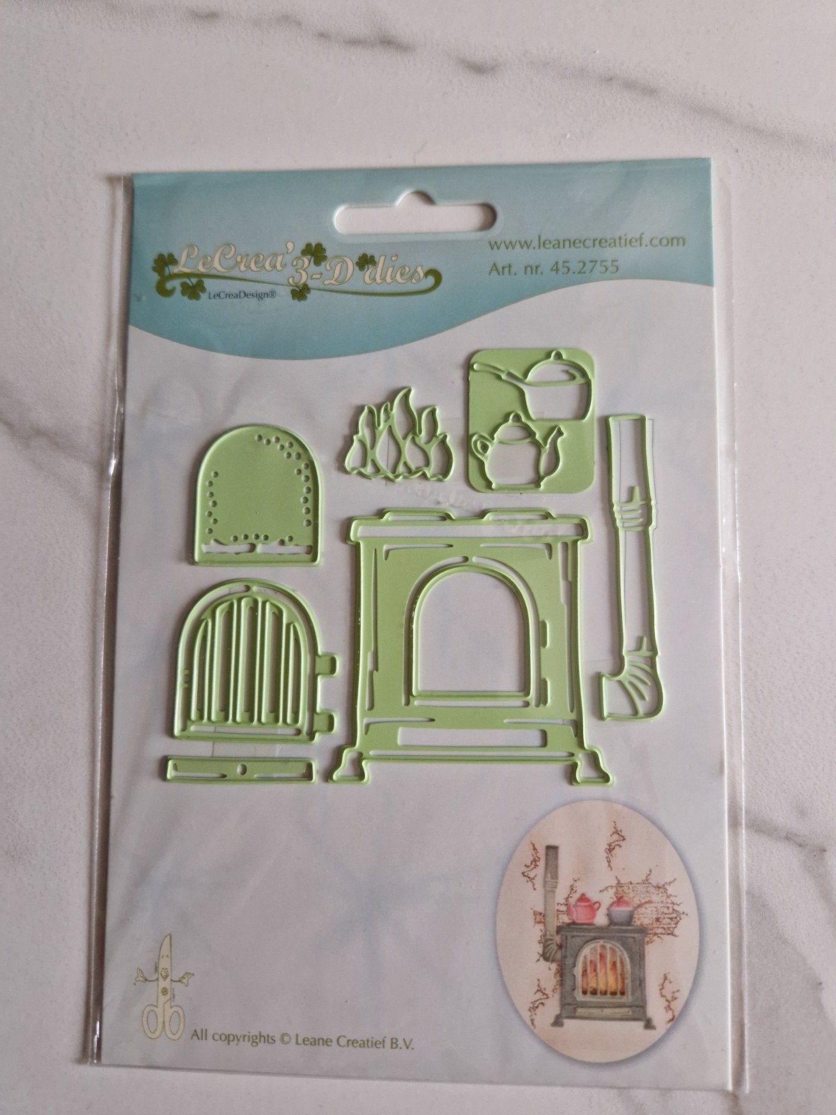 LeCrea's 3-Dlies snijmallen kachel met accessoires, Ophalen of Verzenden