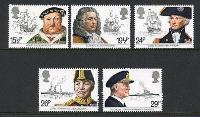 Engeland- 1982- serie = motief Schepen, Postzegels en Munten, Ophalen of Verzenden, Postfris