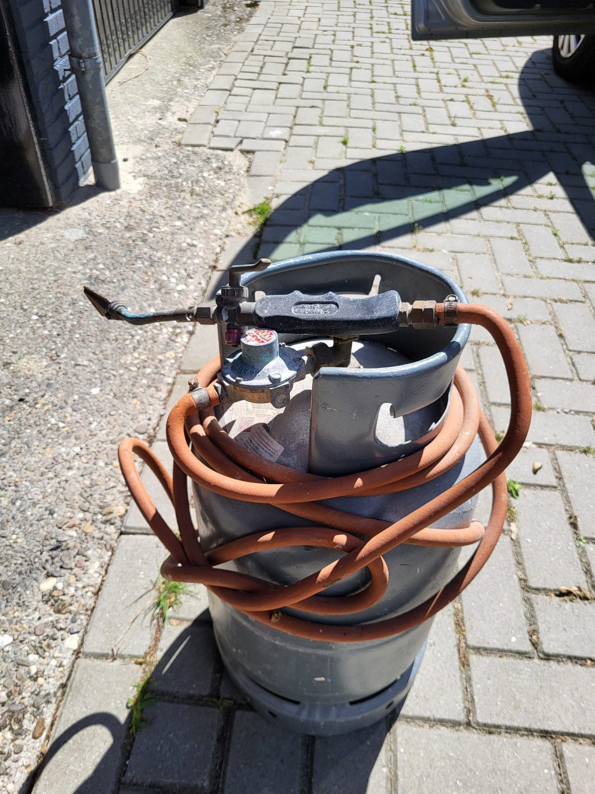 Verfbrander met gasfles, Doe-het-zelf en Verbouw, Ophalen, Gebruikt, 250 ampère of meer, Co2