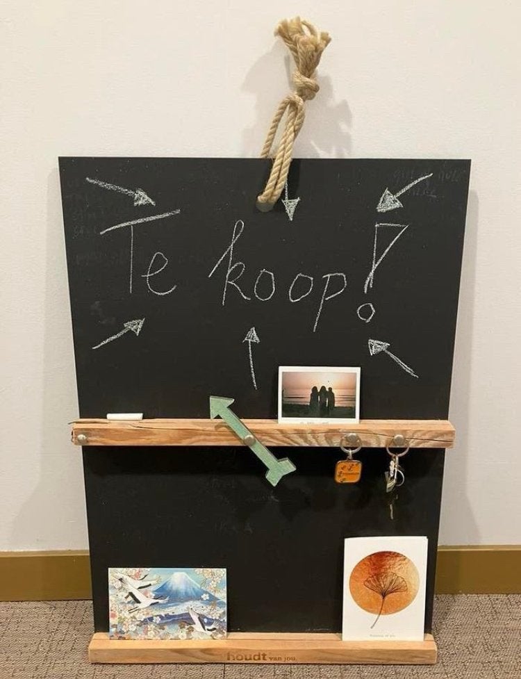 Krijtbord memo bord To Do bord krijt bord chalk board ZGAN, Ophalen of Verzenden, Zo goed als nieuw, Magneetbord