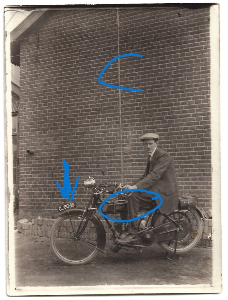 James motor foto provinciaal kenteken, Verzenden, Foto, Zo goed als nieuw, Voor 1940