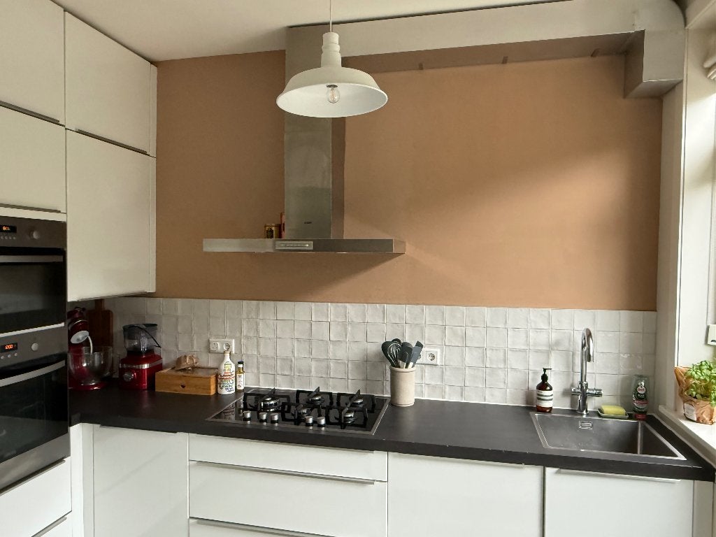Complete witte keuken met inbouwapparatuur, Ophalen, Gebruikt, Wit, Hoekkeuken