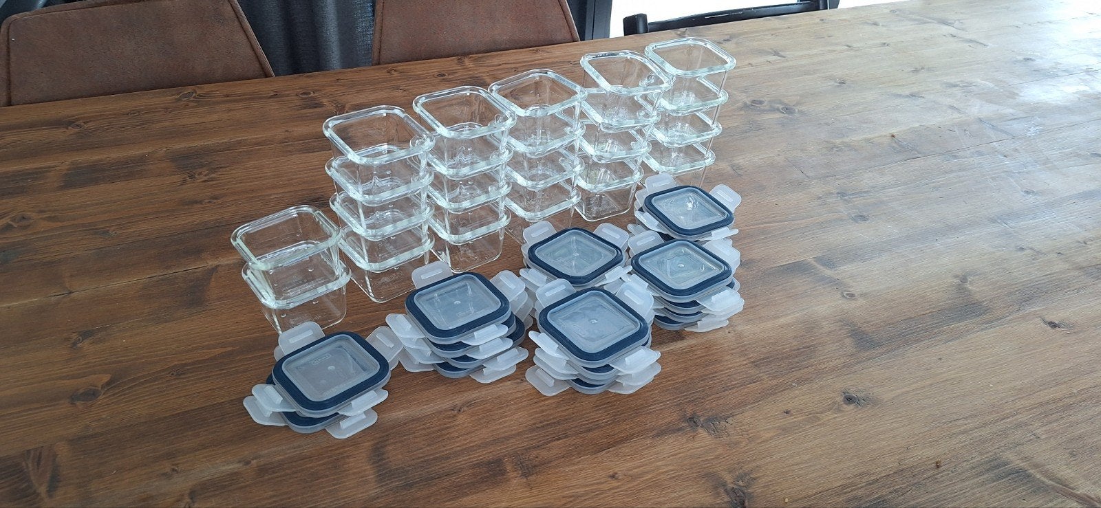 Ikea 365+ bewaarbakjes glas 180 ml - 22 stuks!, Ophalen, IKEA, Voorraadpot, Glas