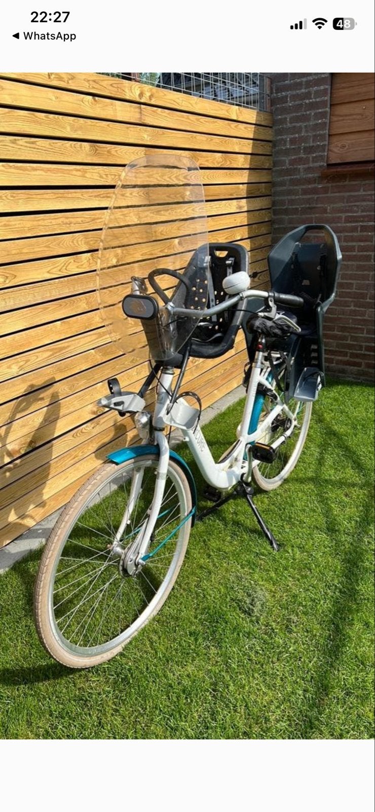 Mercure Damesfiets 28 inch met kinderzitjes, Trommelrem, Ophalen, Overige merken, 53 tot 56 cm