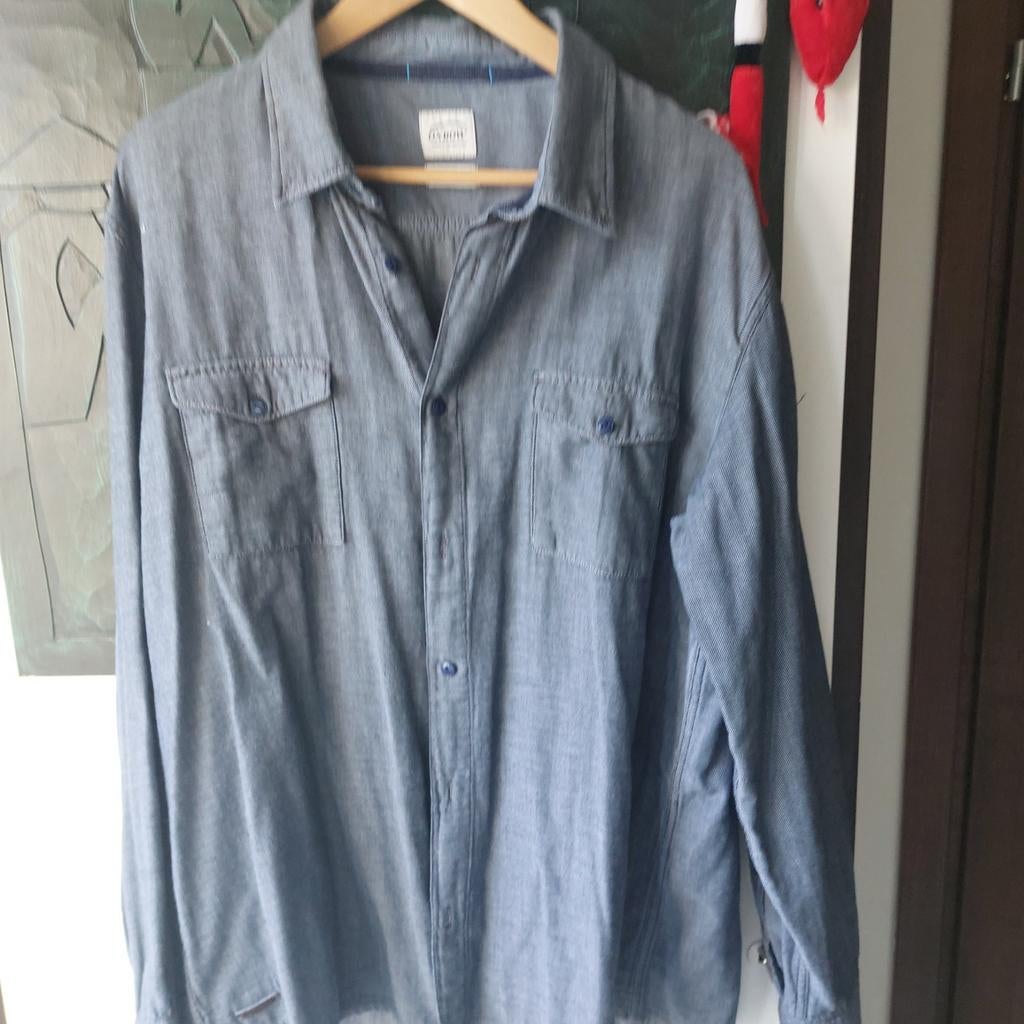 Oxbow heren overhemd, blauw,  maat XXL, Kleding | Heren, Blauw, Zo goed als nieuw, Overige halswijdtes, Oxbow
