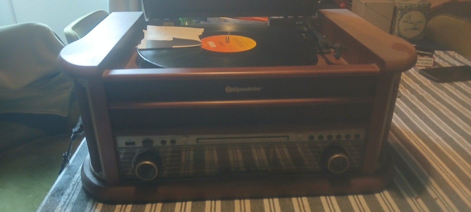 platen speler cd cadsetten radio usb in een, Ophalen, Gebruikt