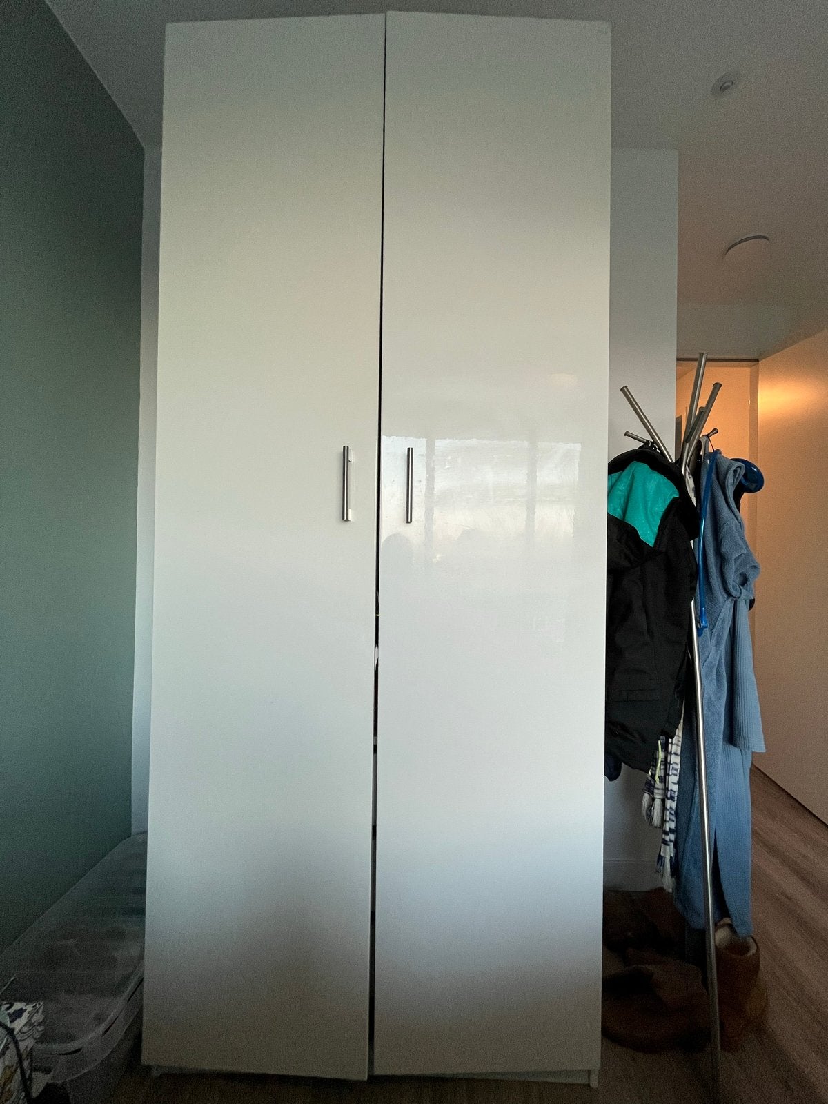 IKEA Pax Kastdeuren Hoogglans Wit - 230x49,5 cm, Ophalen, Gebruikt, 200 cm of meer, Minder dan 25 cm