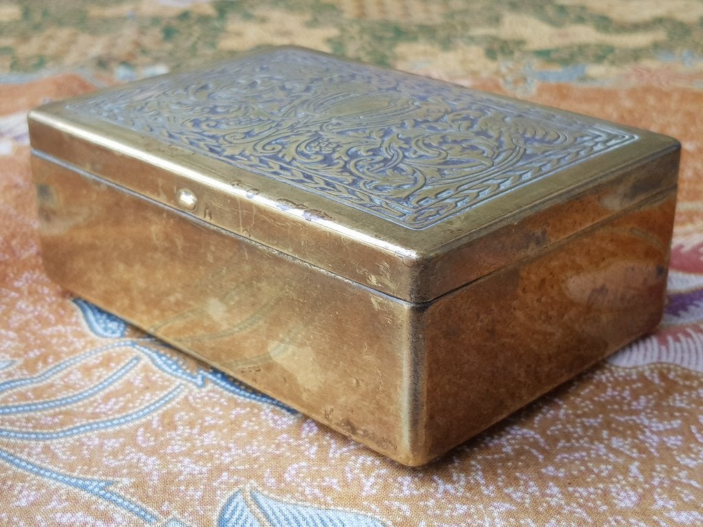 Mooie oude Engelse sigarettendoos van State Express 11,3 cm., Antiek en Kunst, Ophalen of Verzenden, Koper