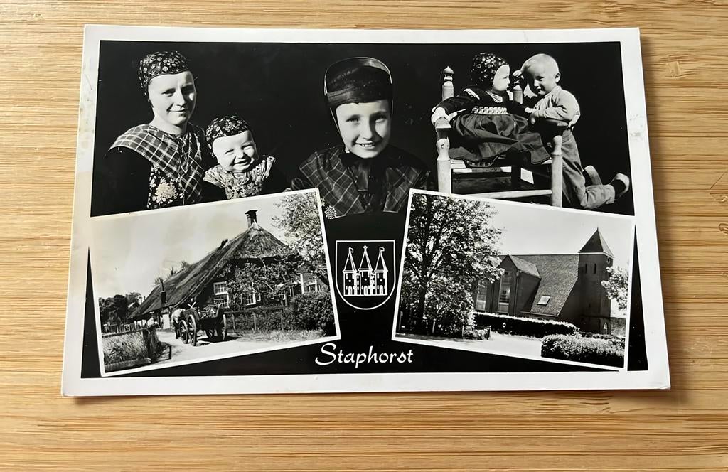 Staphorst 3 luik kerk boerderij, Ophalen of Verzenden, 1940 tot 1960, Gelopen, Overijssel