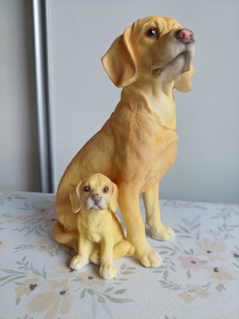 Beeld van "Golden Retriever met pup" (NIEUW), Ophalen of Verzenden, Zo goed als nieuw, Dier