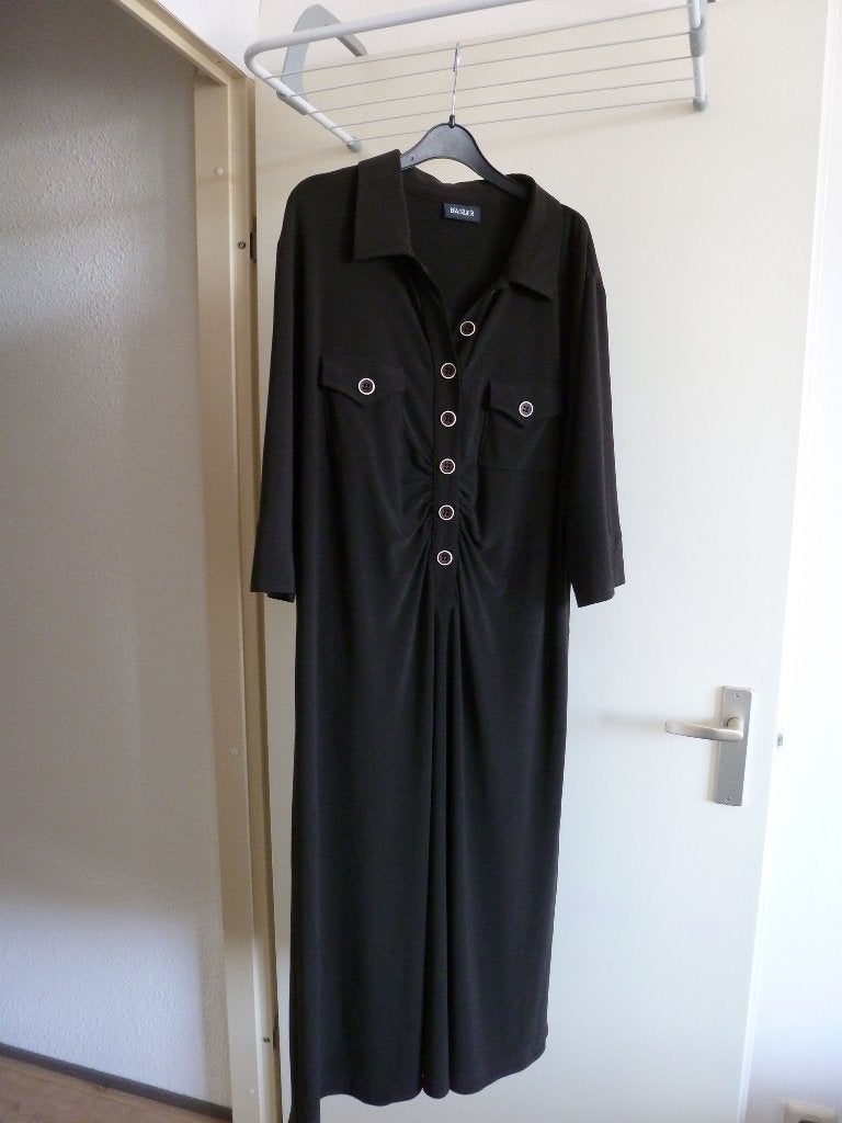 winter BASLER travelstof BRUIN midi jurk 44 -GRATIS zend, Kleding | Dames, Bruin, Verzenden, Maat 42/44 (L), Nieuw