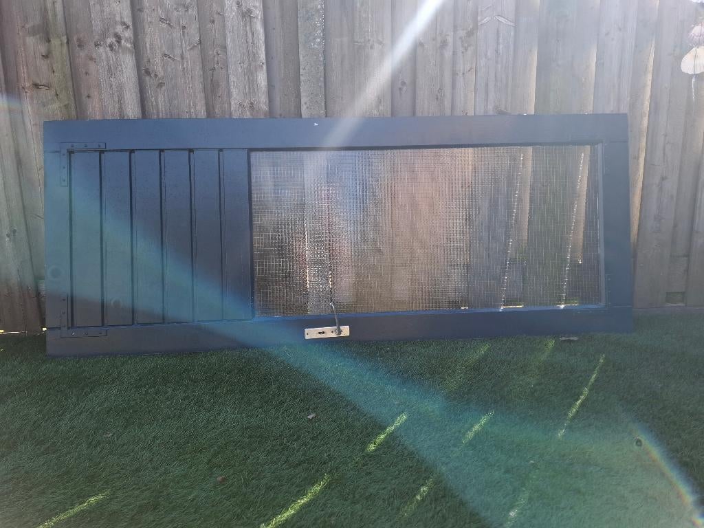Buitendeur 21183 met draadglas, Ophalen, Gebruikt, 80 tot 100 cm, Buitendeur