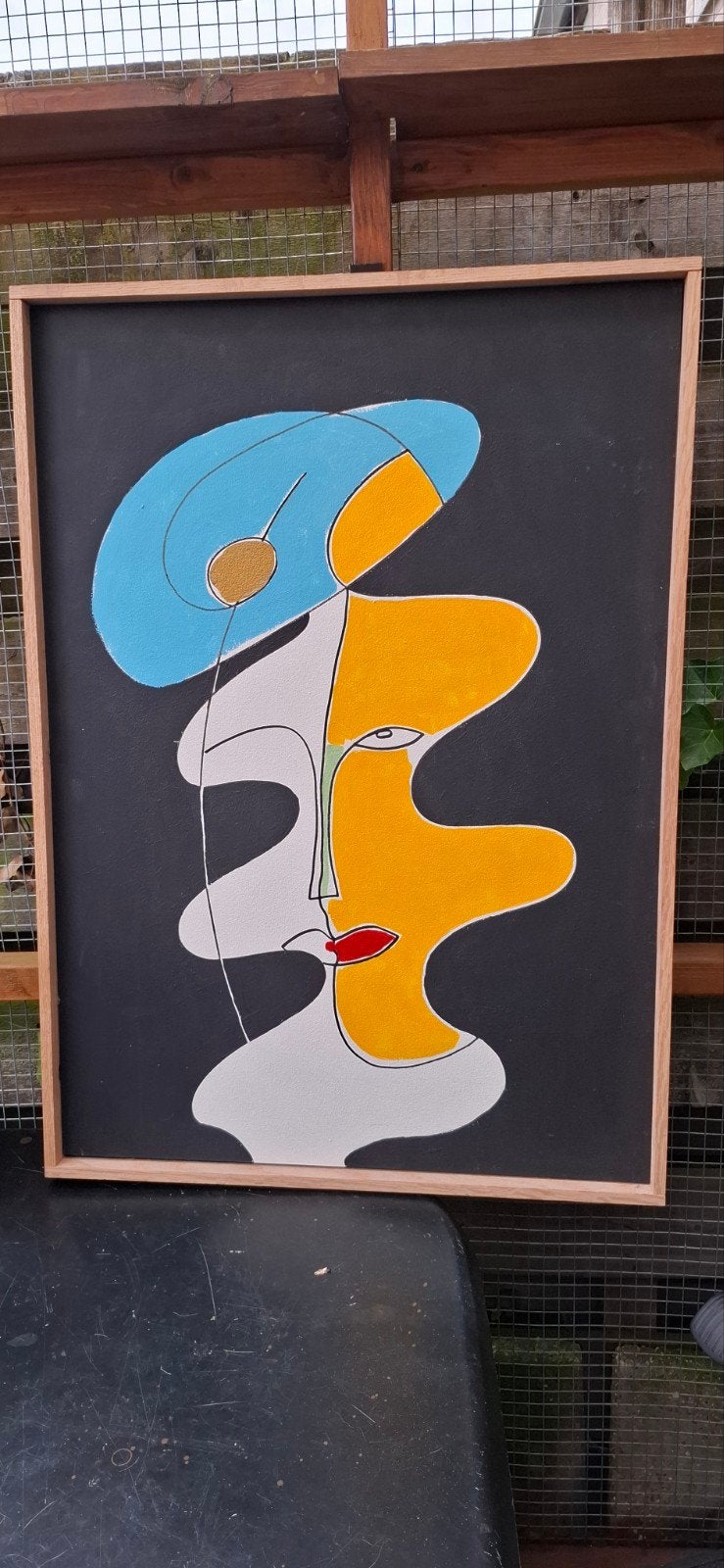 Abstract schilderij, Ophalen