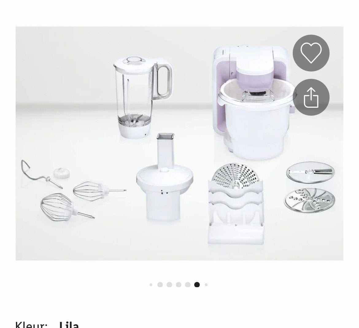 Silvercrest Keukenmachine met Blender en Accessoires, Ophalen, Gebruikt, Vaatwasserbestendig, 3 snelheden of meer
