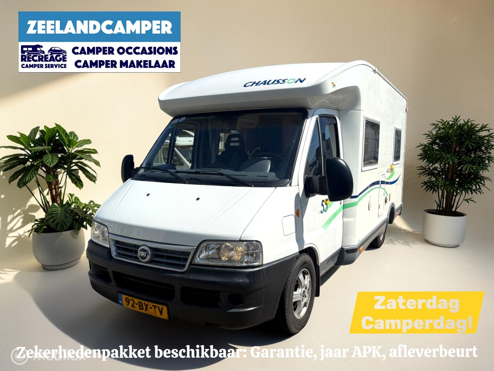 Chausson Welcome 55 - Bikelift - 140PK - Nette compacte camp, Tot en met 2, Airconditioning, 5 tot 6 meter, Chausson