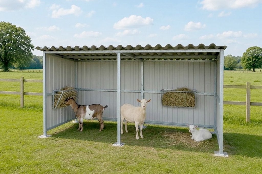 Weideschuilstal voor schapen en geiten - verzinkt staal, Dieren en Toebehoren, Stalling