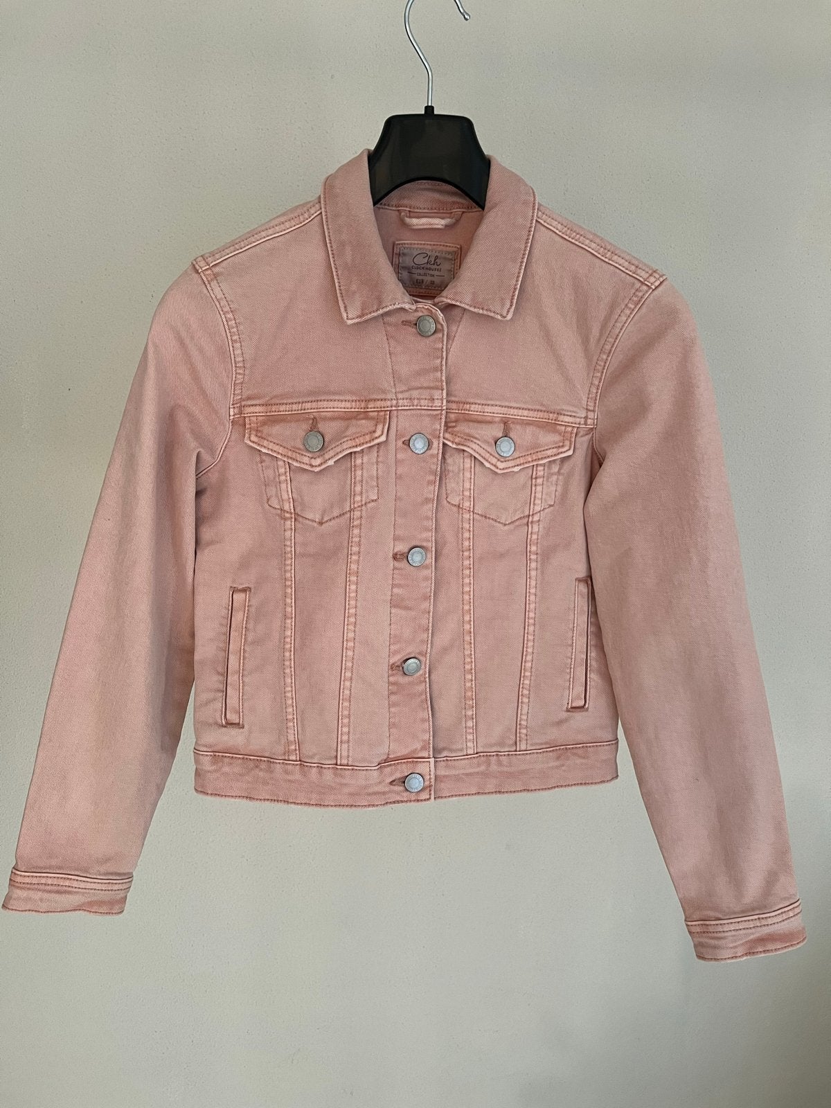 Roze spijkerjack Clockhouse Collection maat 38, Ophalen, Zo goed als nieuw, Maat 38/40 (M), Roze