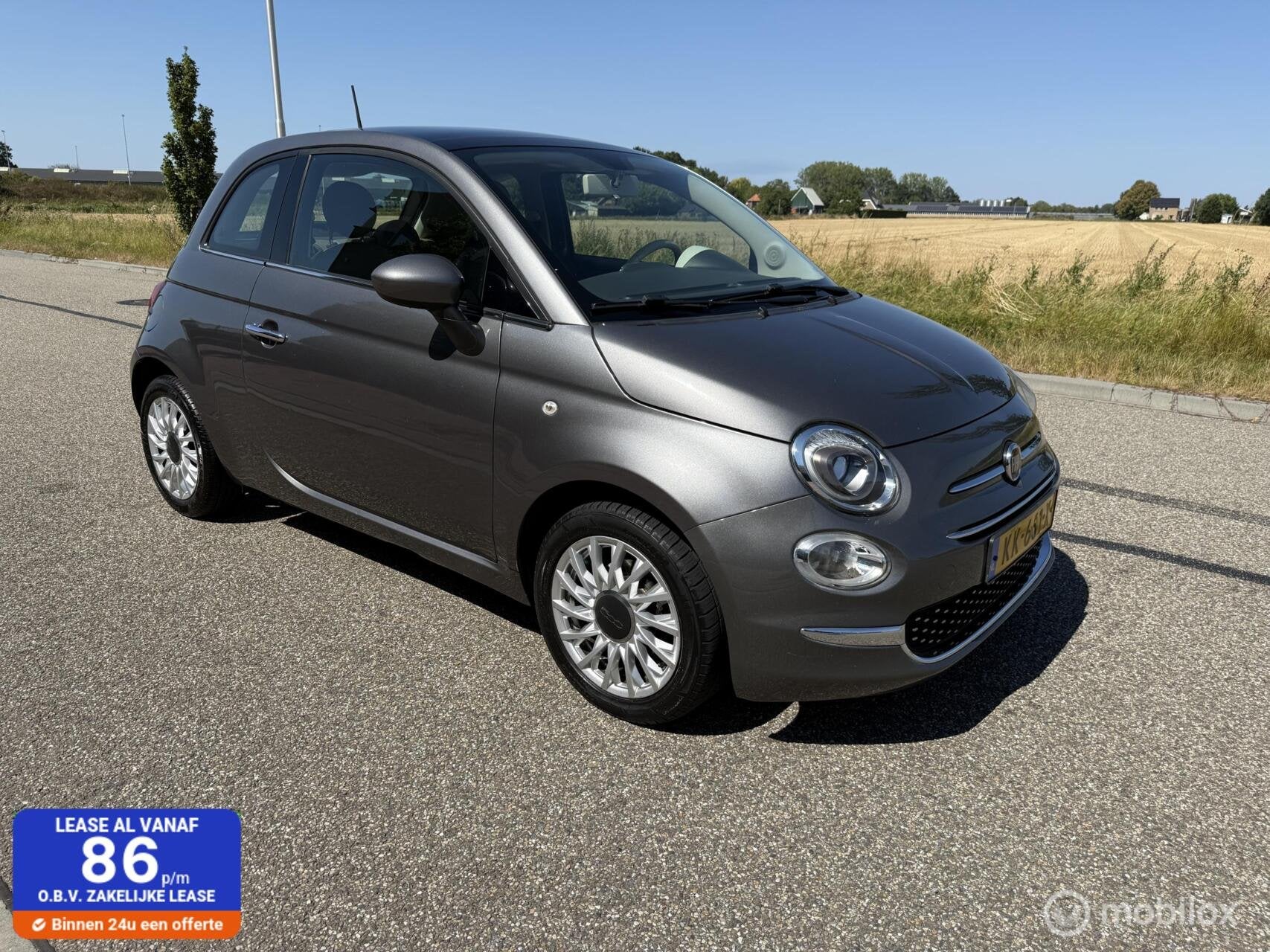 Fiat 500 0.9 Lounge - Lederen Bekleding - Panorama, Voorwielaandrijving, 905 kg, Origineel Nederlands, Bedrijf