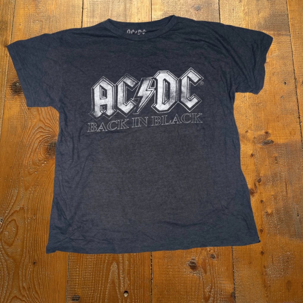 Vintage AC/DC T-shirt Back in Black Size:M T-211, Vintage, Vintage, Zo goed als nieuw, Verzenden