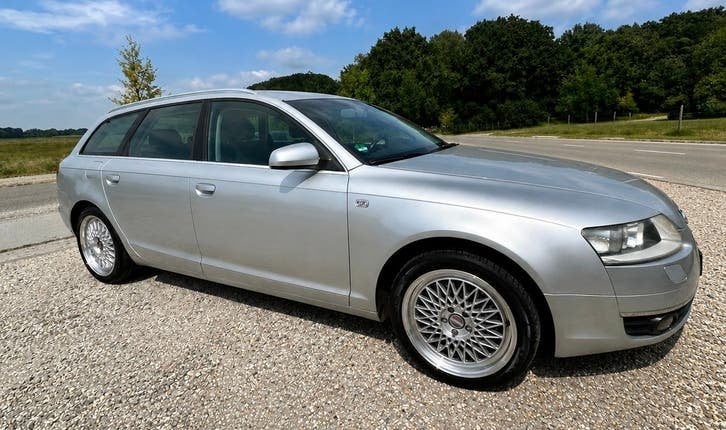 Audi A6 2.4 V6 AUT 2006 Airco Trekhaak. Moet nu weg, Parkeersensor, 1800 kg, Zwart, Alcantara