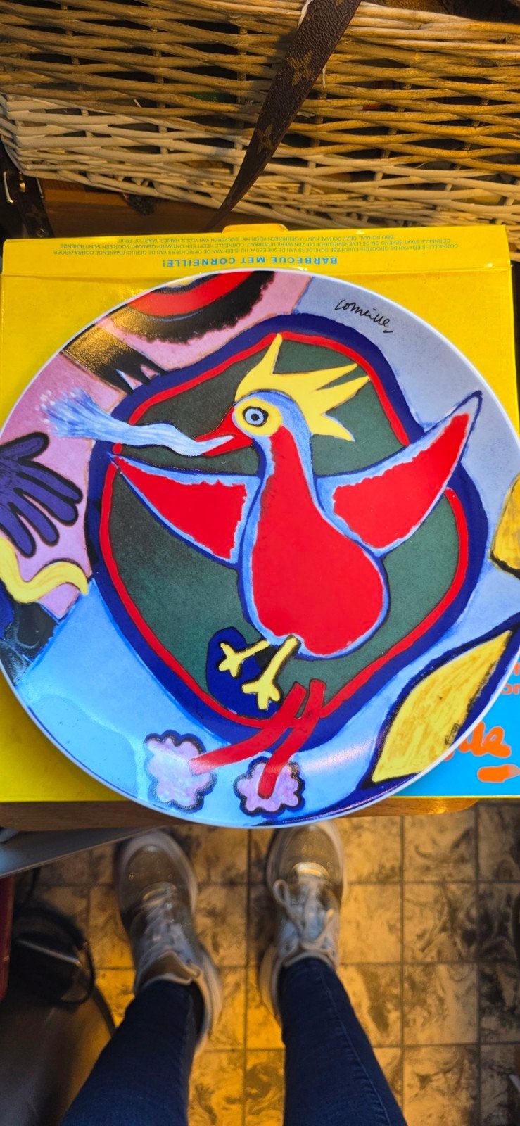 Corneille design bord met vogelmotief, Ophalen of Verzenden
