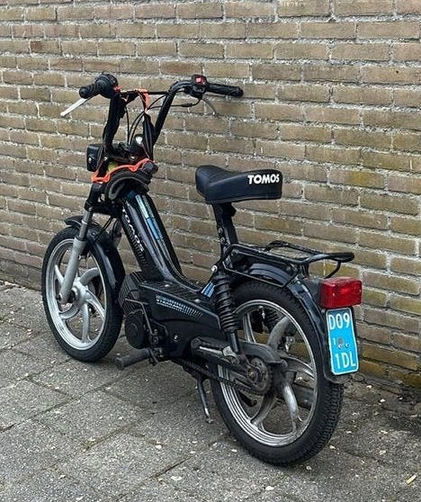 Tomos bromfiets - Zwart, goed onderhouden, Ophalen, Gebruikt, Maximaal 45 km/u, Standard