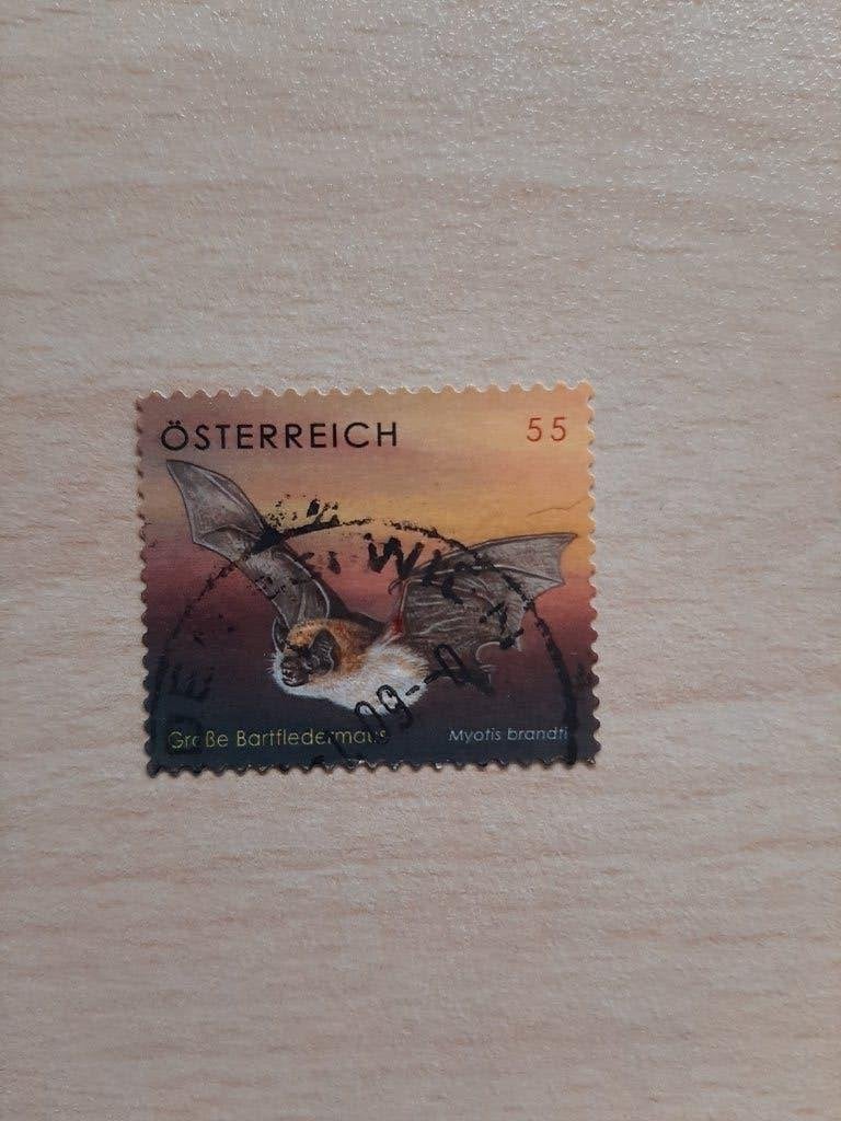 Oostenrijk vleermuis, Postzegels en Munten, Postzegels | Europa | Oostenrijk, Verzenden, Gestempeld
