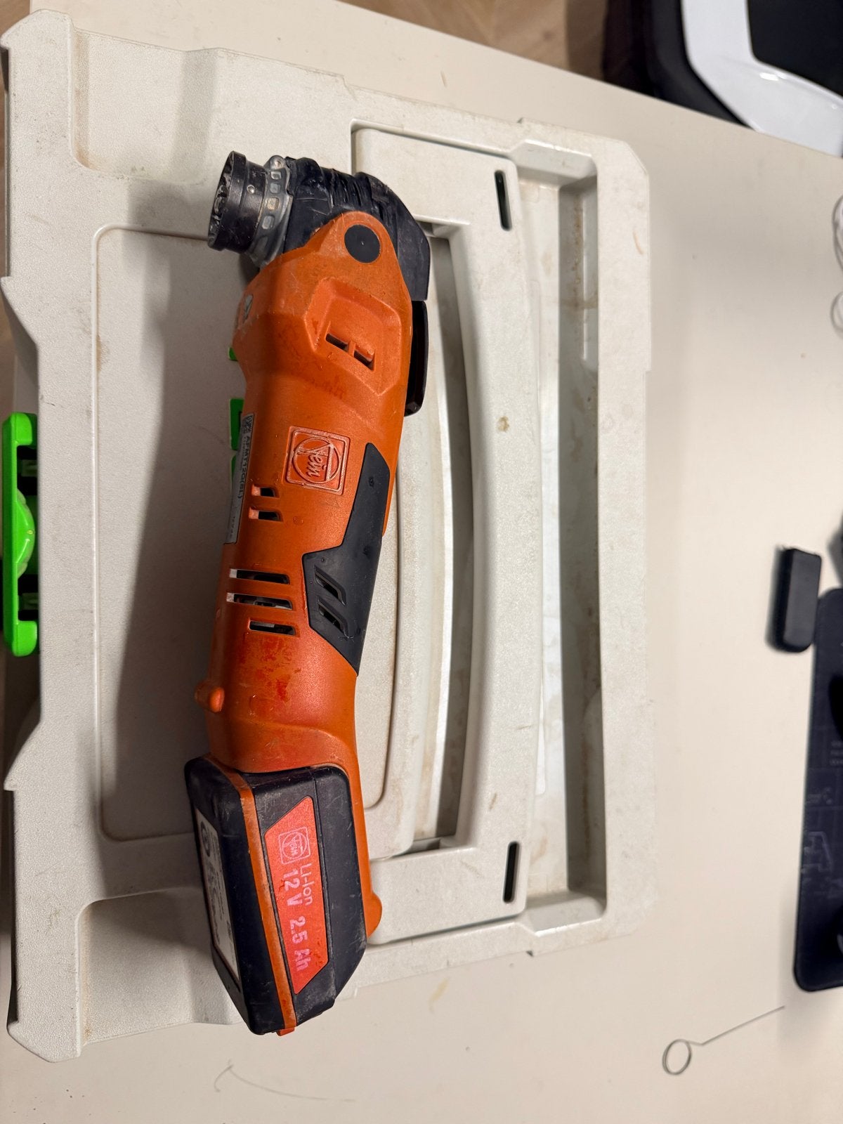 Fein Multimaster 12V 2.5Ah Accu Multitool Set, Ophalen, Gebruikt, Multitool, Overige merken