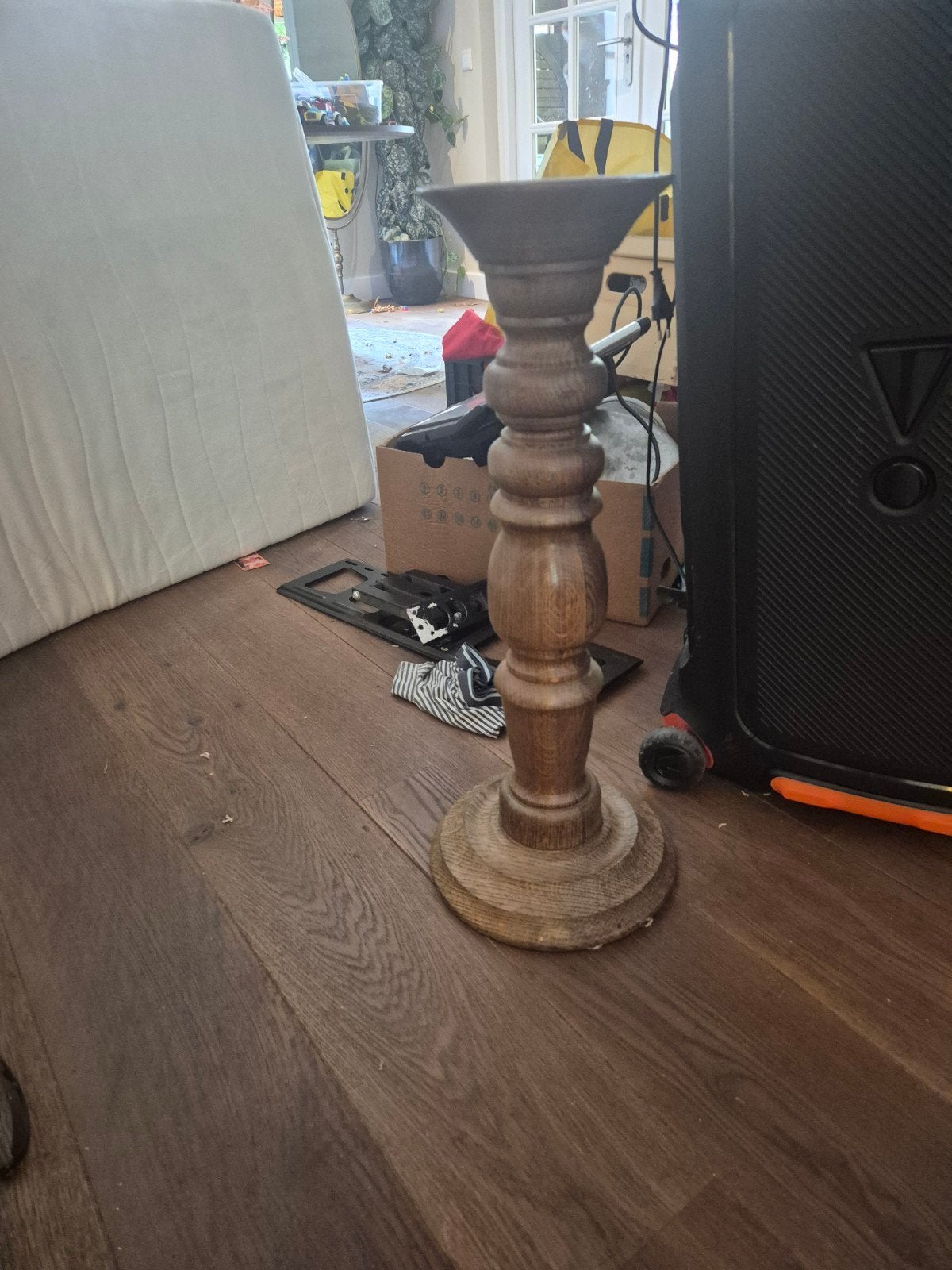 Houten Kandelaar - Rustieke Sfeer, Ophalen, Gebruikt, Bruin, Overige merken