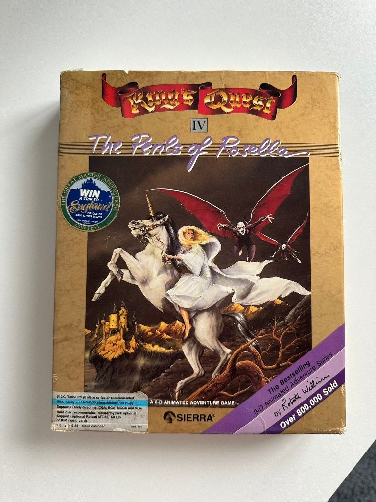 Kings Quest IV 4 – The Perils of Rosella - Sierra PC Big Box, 1 speler, Ophalen of Verzenden, Vanaf 12 jaar