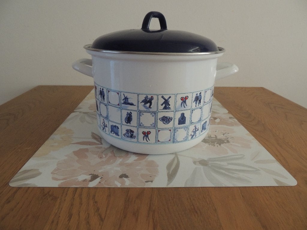 soeppan, Huis en Inrichting, Keuken | Potten en Pannen, Ophalen, Gebruikt, Emaille, Pot, Bus of Blik