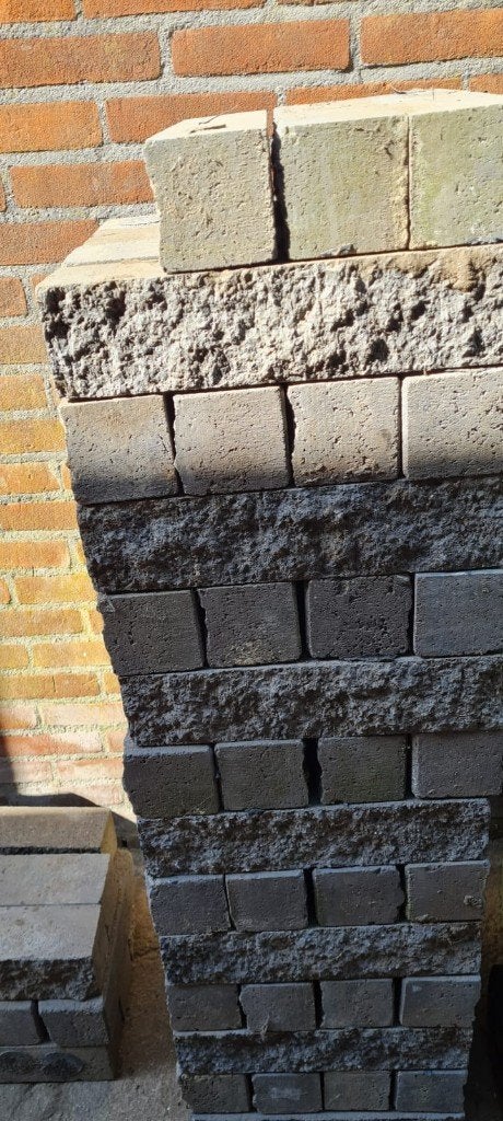 stapelblokken / stenen, Tuin en Terras, Bielzen en Borders, Ophalen, Gebruikt, Border, Beton