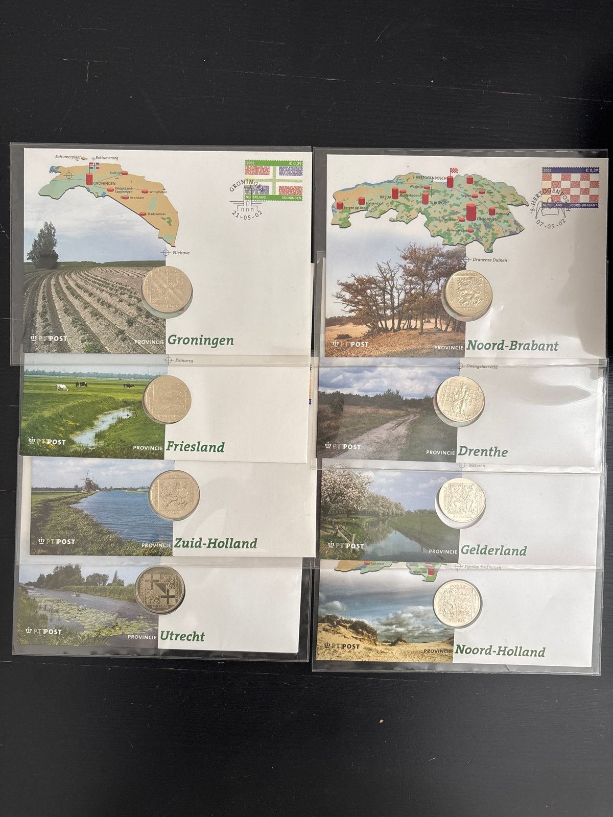 Nederlandse Provincie Munten Collectie (8 stuks), Postzegels en Munten, Verzenden, Koningin Beatrix, Overige waardes, Setje
