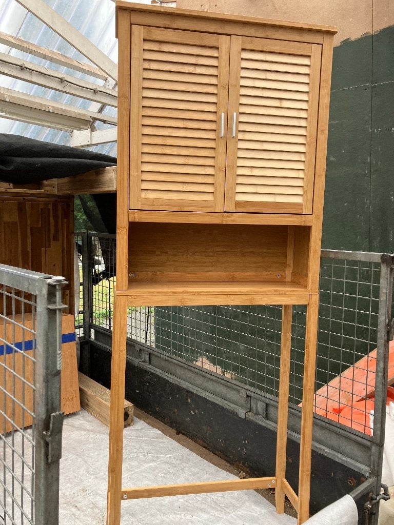 Wasmachinekast bamboe, Ophalen, 200 cm of meer, Overige typen, Nieuw