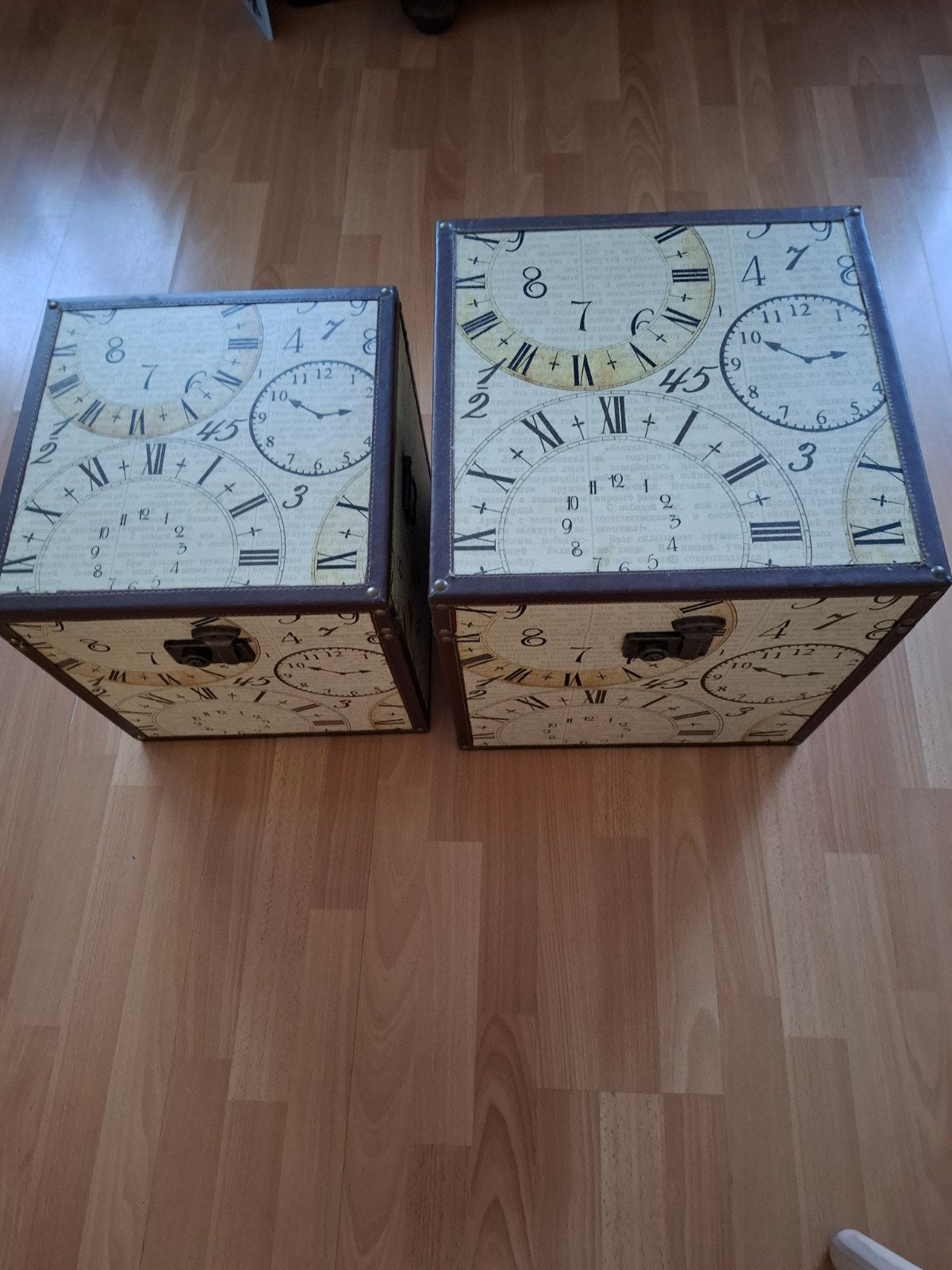 Set decoratieve opbergkisten, Huis en Inrichting, Woonaccessoires | Kisten, Ophalen, Zo goed als nieuw, Overige houtsoorten