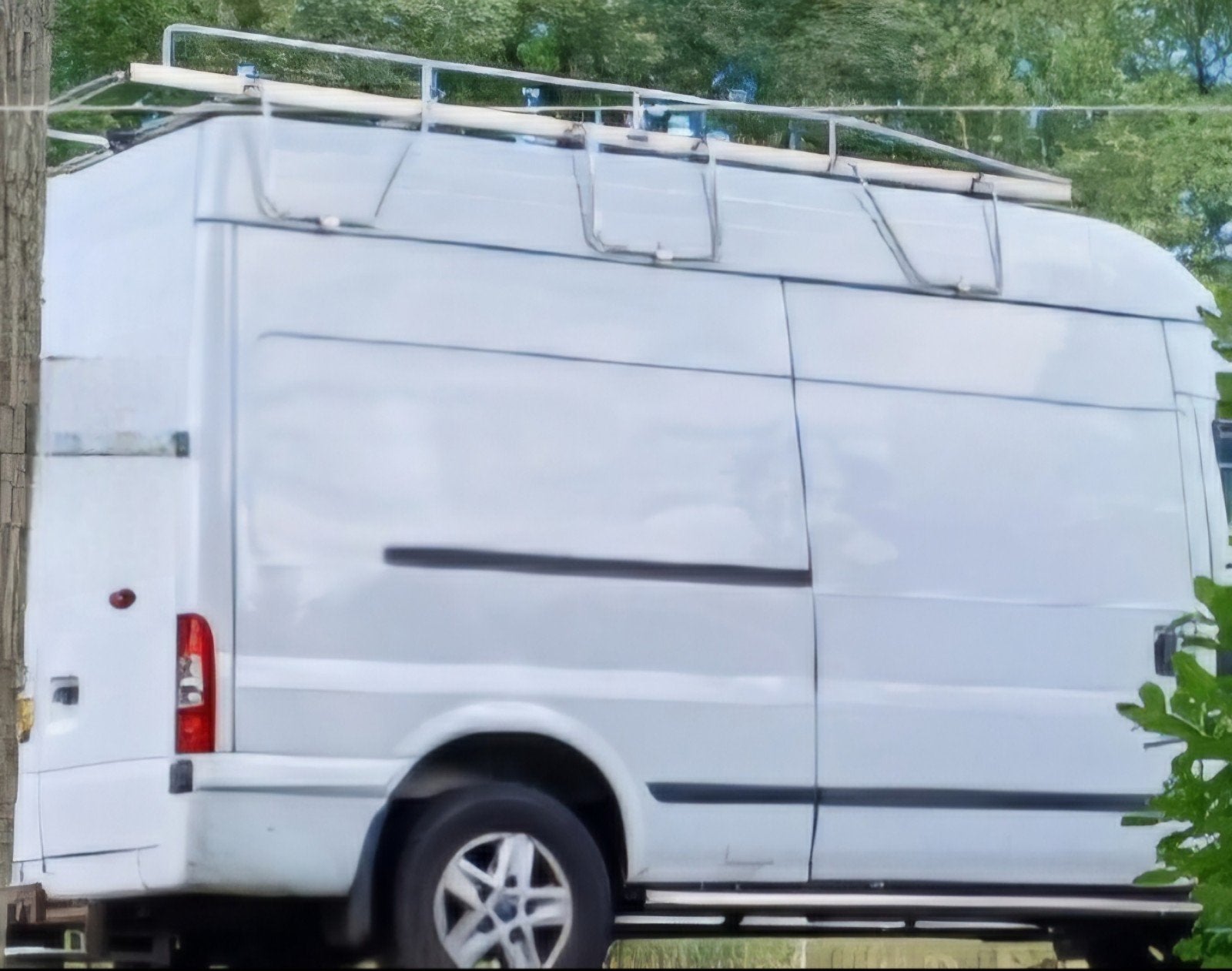 RVS imperiaal bestemdvoor Ford Transit L2-H3 of L3-H3 (zgan), Ophalen, Zo goed als nieuw
