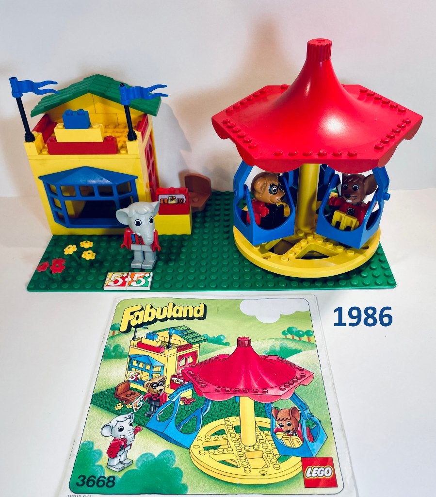 Lego Fabuland 3668 Merry-go-round met boekje, Overige thema's, Lego, Ophalen of Verzenden, Zo goed als nieuw