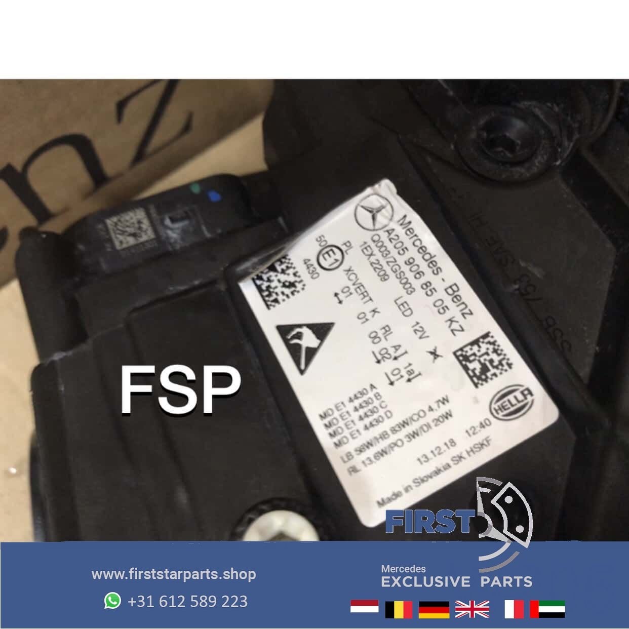 W205 FACELIFT KOPLAMP RECHTS LED Multibeam Mercedes C Klasse, Gebruikt, -, Ophalen of Verzenden, -